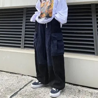 High-Waist Cargo Corduroy Pants | YesStyle Global