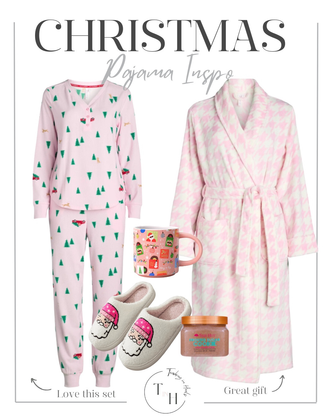 Christmas PJ set  christmas pajamas  plush robe  pink robe  fuzzy robe  pink santa slippers  christmas mug  tree hut sugar cookie  holiday pajamas  holiday christmas pajamas   holiday ootd  holiday theme outfit  teacher style  teacher work style workwear  business casual  business office outfit  teacher ootd  teacherfit   ootd  shirt trendteacher  teacher outfits  teacher


#LTKGiftGuide #LTKHoliday #LTKSeasonal