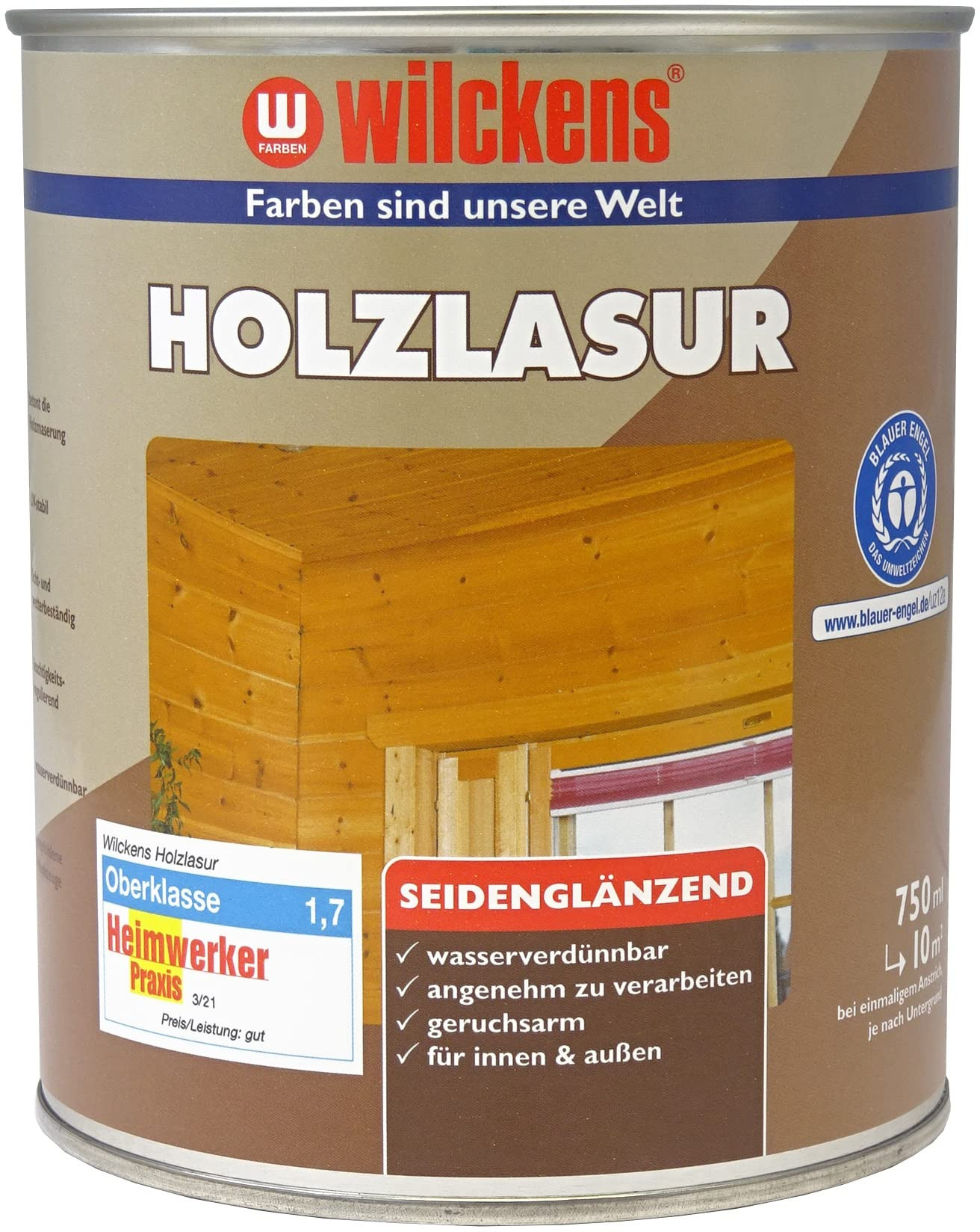 Wilckens Holzlasur LF für Innen und Außen, 750 ml, Teak | Amazon (DE)