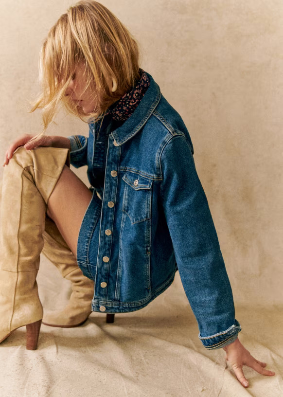 Wilfrield Jacket - Denim - 0rganic cotton - textile made from organic fibers - Sézane | Sezane Paris - US