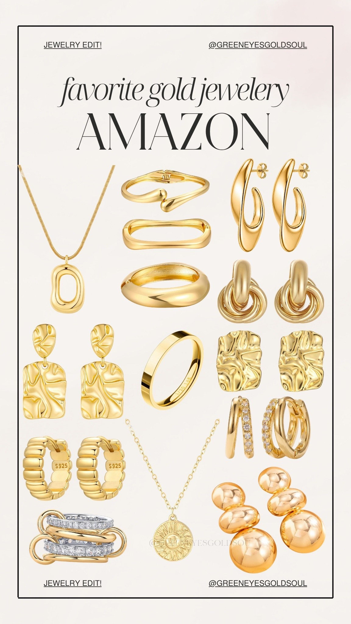 Gold jewelry is one of those things that instantly makes any outfit look more elevated. ✨ These are my favorite Amazon finds right now—from everyday hoops and statement earrings to timeless rings and layered necklaces. They look far more expensive than they are, and they’re the pieces I keep reaching for. Everything is linked in my LTK!

Shop here: 🤍👇

#LTKFinds #AmazonFinds #AmazonFashion #AmazonJewelry #GoldJewelry #EverydayJewelry #MinimalStyle #JewelryLover #AffordableLuxury #JewelryEdit #AmazonStyle #NeutralStyle #LTKStyle #LTKFashion #FashionFinds

Amazon gold jewelry, Amazon jewelry finds, affordable gold jewelry, everyday gold jewelry, waterproof gold jewelry, tarnish resistant jewelry, gold hoop earrings, chunky gold hoops, gold statement earrings, gold stud earrings, gold rings for women, stackable gold rings, gold band ring, gold pendant necklace, layered gold necklace, minimalist jewelry, trendy gold jewelry, designer inspired jewelry, luxury look for less, everyday accessories, women’s fashion accessories, Amazon fashion finds, affordable jewelry, capsule wardrobe accessories, neutral style accessories

#LTKSaleAlert #LTKU #LTKBeauty