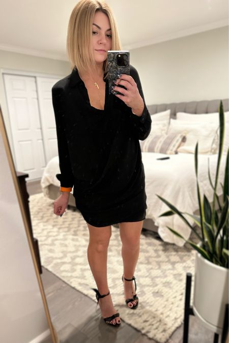 I swooped on this drapey shirt dress
🖤🖤 It’s perfect to dress up or down and so flattering. Even better is it’s on sale 
These black heels are a MUST! I reach for them constantly and they’re surprisingly comfortable 

#LTKsalealert #LTKparties #LTKfindsunder100