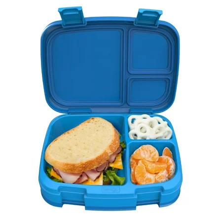 Bentgo Fresh – Leak-Proof, Versatile 4-Compartment Bento-Style Lunch Box with Removable Divider, Portion-Controlled Meals for Teens and Adults On-The-Go – BPA-Free, Food-Safe Materials (Blue) | Walmart (US)