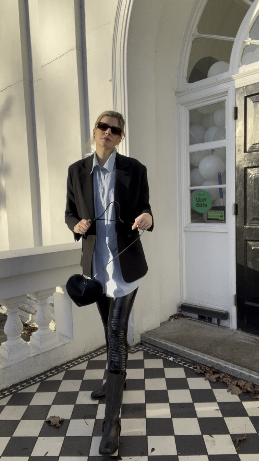 Alaia heart bag, black outfit, oversized shirt, prada 17ws, alohas boots, biker boots

#LTKover40 #LTKVideo #LTKeurope