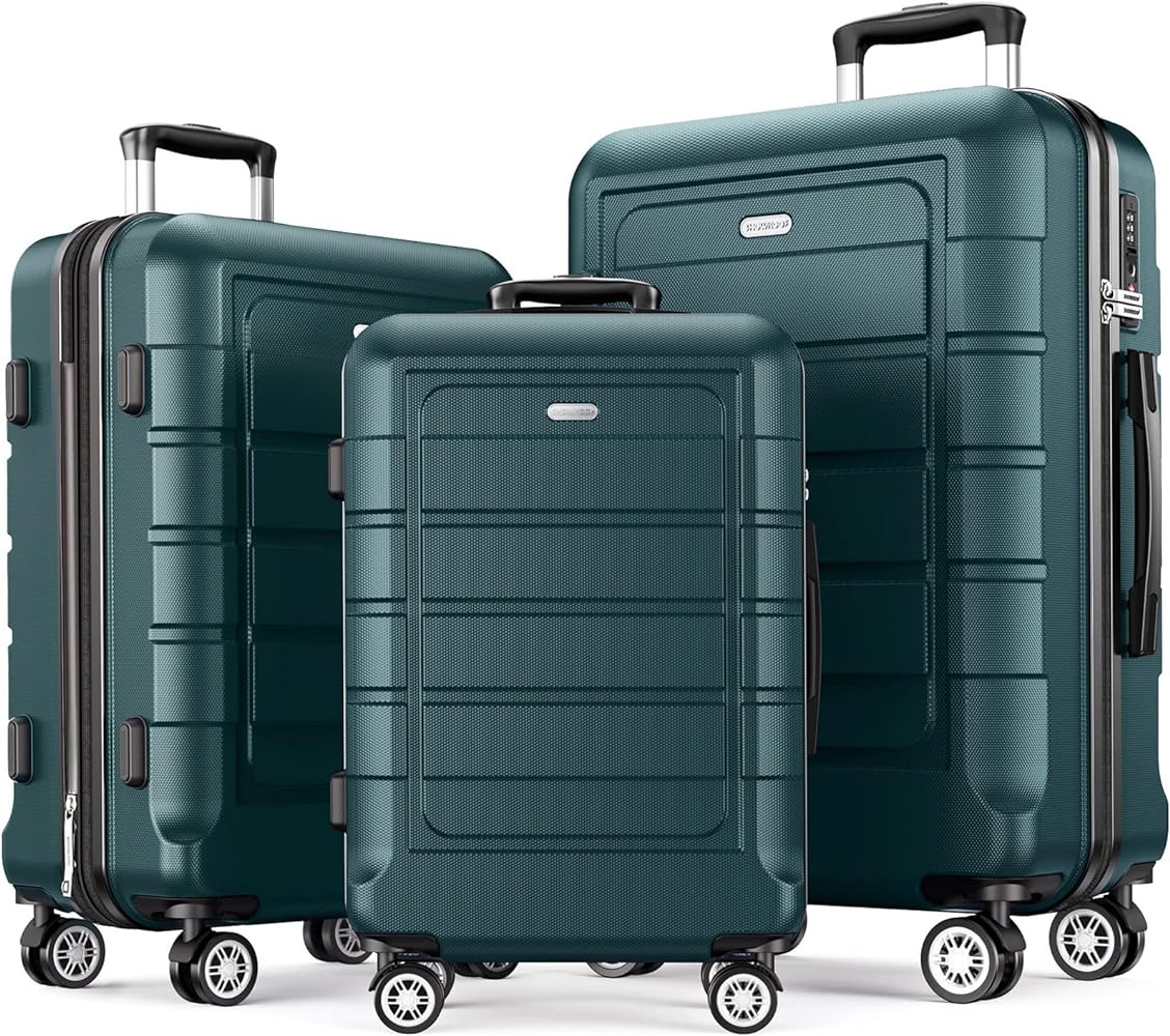 SHOWKOO Luggage PC+ABS Durable Expandable Hardside Suitcase with Double Spinner Wheels TSA Lock | Amazon (CA)