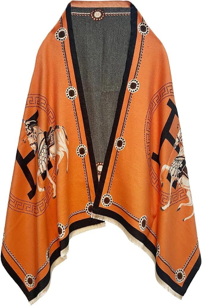 EXTREE Scarfs for Women Pashmina Silky Shawl Wrap for Evening Dressing Horse Scarf Blanket Open F... | Amazon (US)