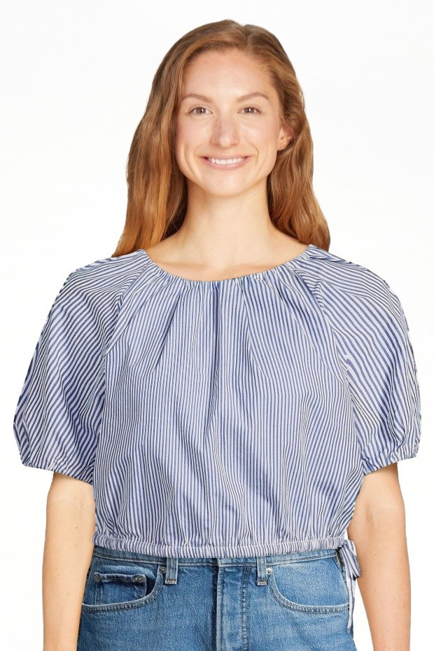 Free Assembly Women's Bubble Top with Short Sleeves - Walmart.com | Walmart (US)