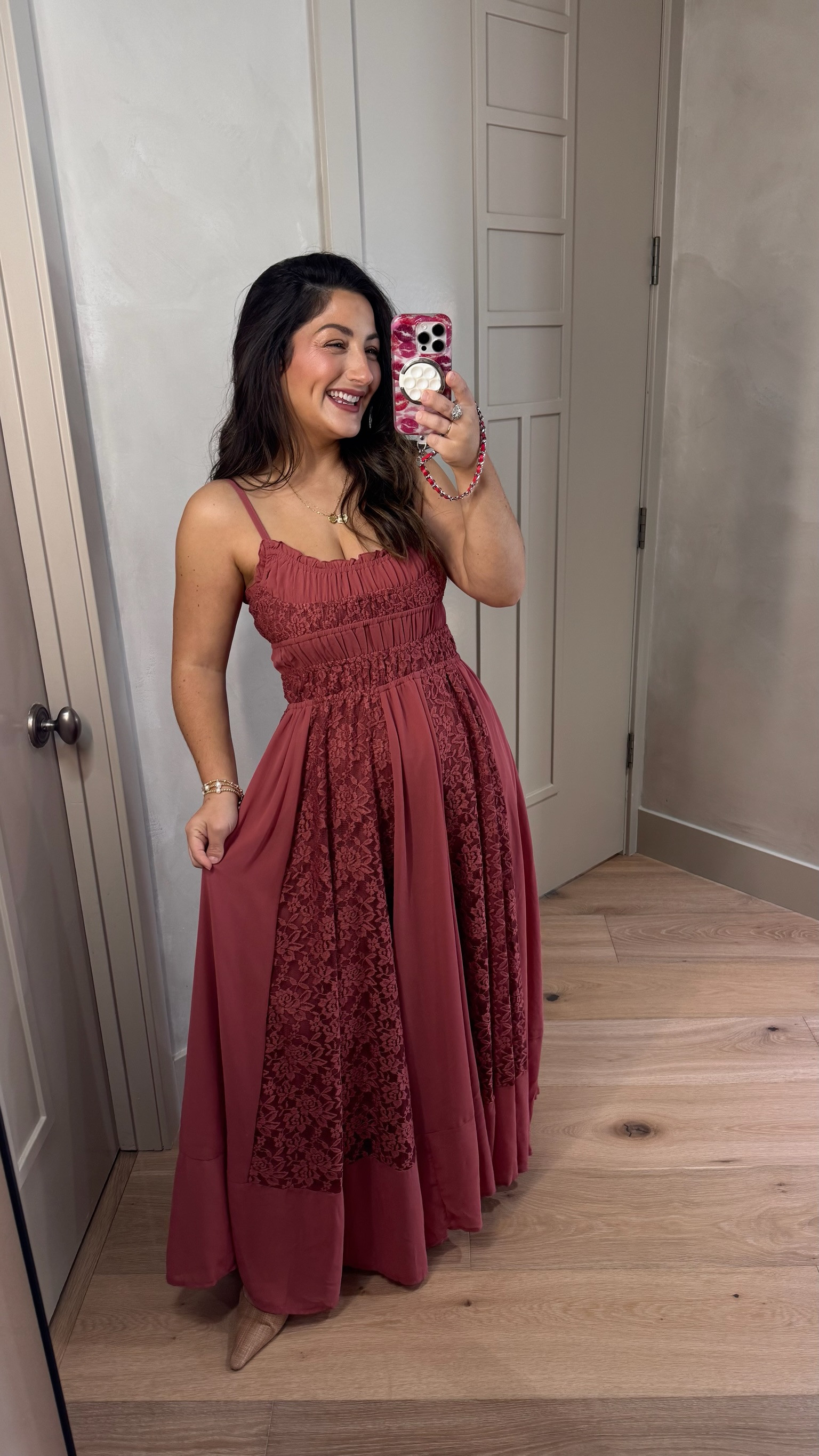 The most gorgeous dress for your next event!! 
Size small color rose 

5'0" 140lbs
Petite friendly, bump friendly

#LTKSeasonal #LTKPetite #LTKWedding