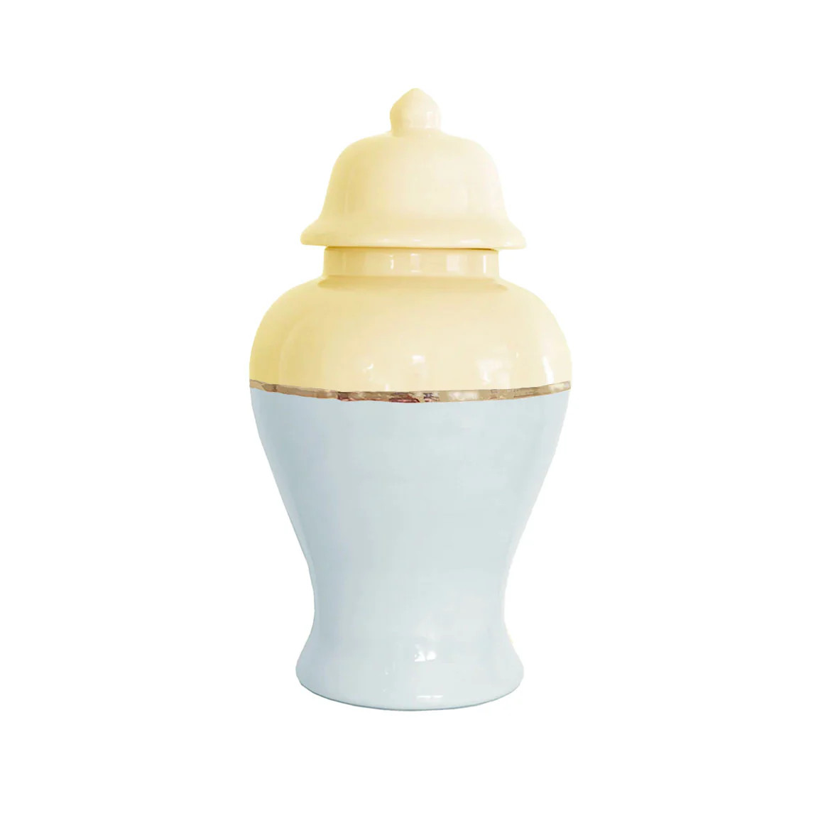 Two Tone Color Block Ginger Jar- The Blues | Ruby Clay Company