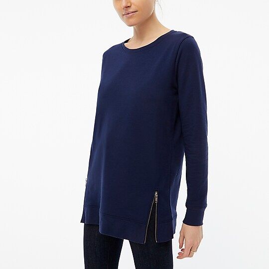Side-zip tunic sweatshirt | J.Crew Factory
