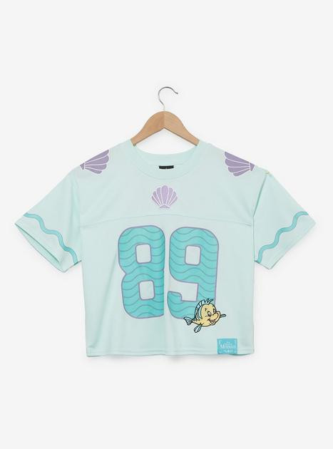 Disney The Little Mermaid Ariel Women's Cropped Football Jersey - BoxLunch Exclusive | BoxLunch