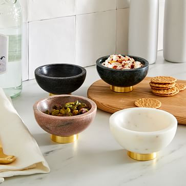 Marble & Brass Dip Bowls | West Elm | West Elm (US)