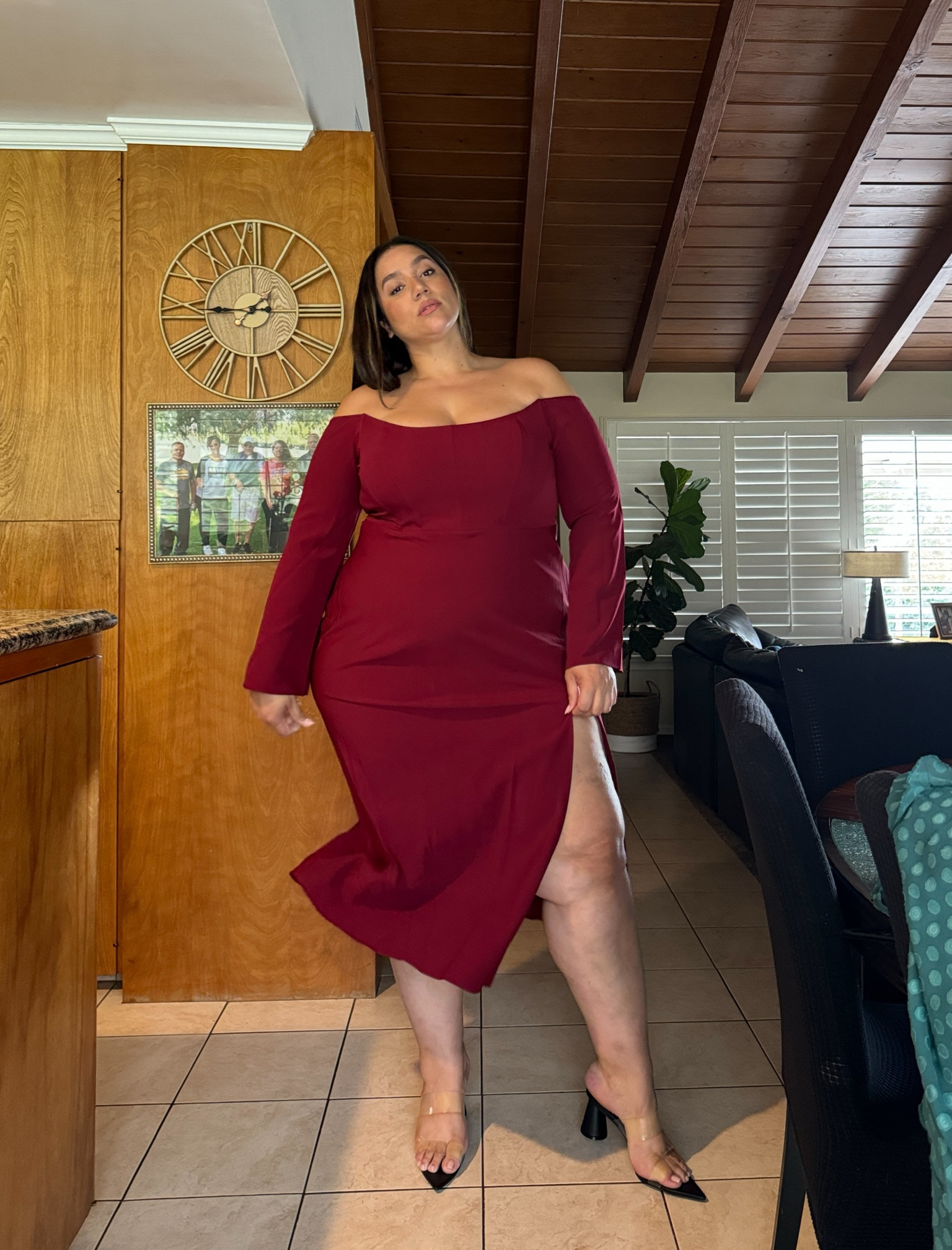 I ordered a US 20, it has a lot of stretch and I believe it fits well, despite pulling at the widest part of my hip a bit. My measurements are 52-45-62

Plus size dress
Wedding guest dress 

#LTKwedding #LTKplussize