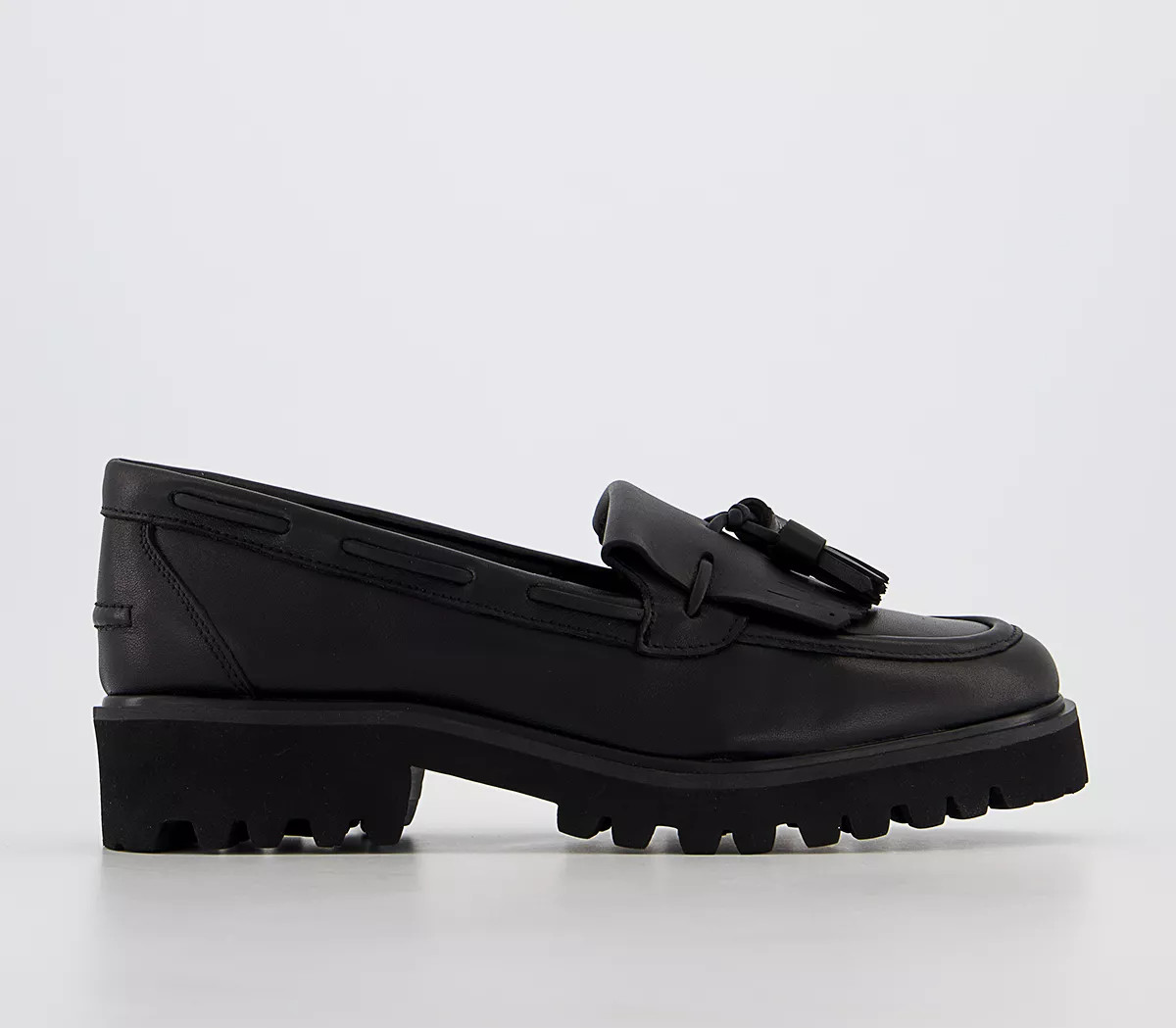 Office
								Freya Fringe Loafers
								Black Leather | OFFICE London (UK)
