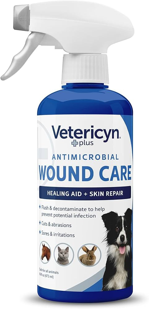 Vetericyn Plus Dog Wound Care Spray | Healing Aid and Skin Repair, Clean Wounds, Relieve Dog Skin... | Amazon (US)