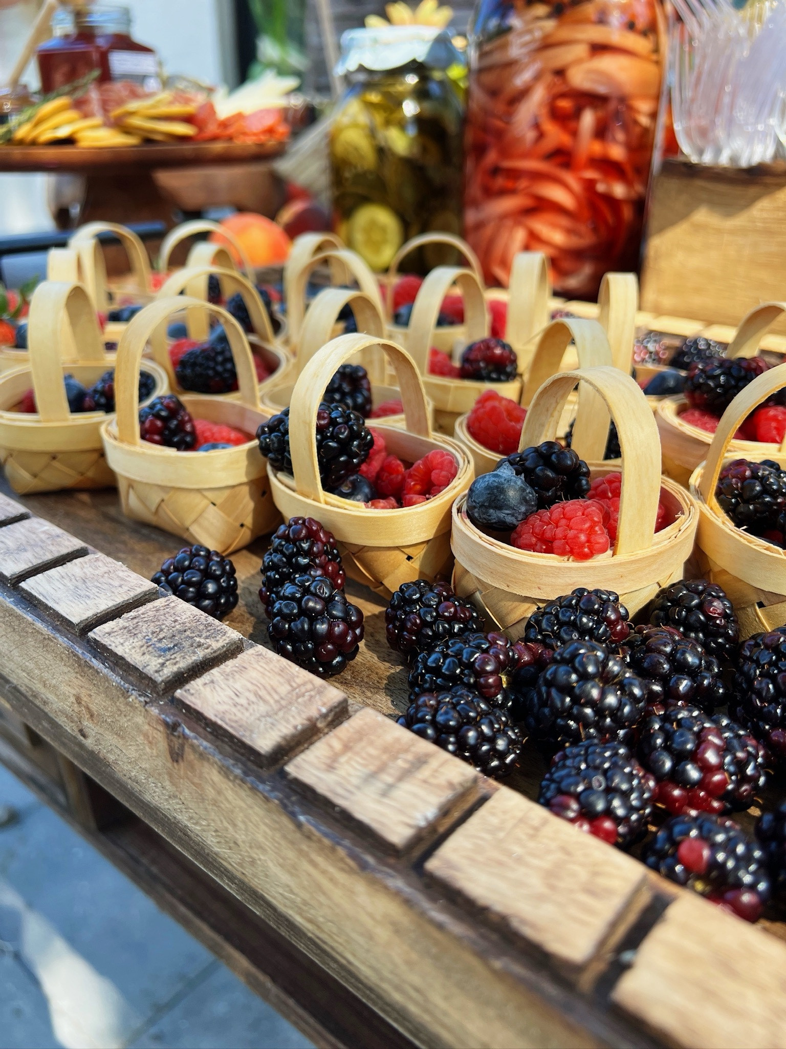 Bridal shower , fruit basket, she’s off the Market , hosting , summer , picnic basket , mini picnic fruit basket 

#LTKHome #LTKWedding #LTKFindsUnder50