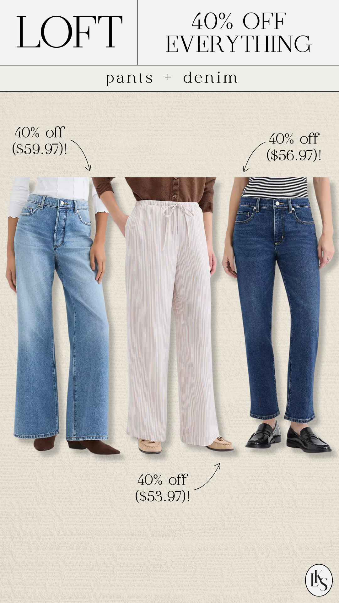 the denim on sale at loft right now is sooo amazing! run!🏃‍♀️ 

 #LTKSeasonal #LTKSaleAlert #LTKWorkwear