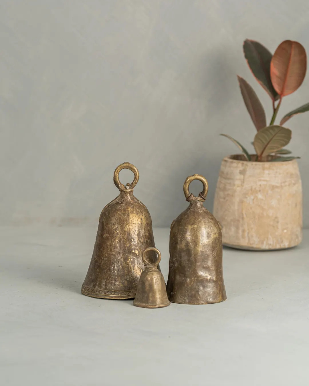 Trio of Vintage African Brass Cow Bells Sm/med/lg A free Shipping - Etsy | Etsy (US)