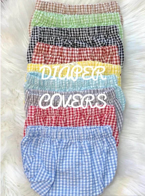 Gingham FULLY LINED Diaper Covers 0/3, 3/6, 6/9, 9/12, 12/18, 2t, 3t | Etsy (US)