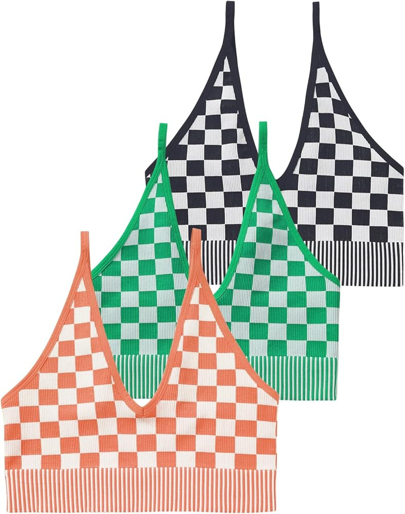 1-3 Pack V Neck Crop Tank Tops for Women Adjustable Spaghetti Strap Tank Tops Cropped Camisole To... | Amazon (US)