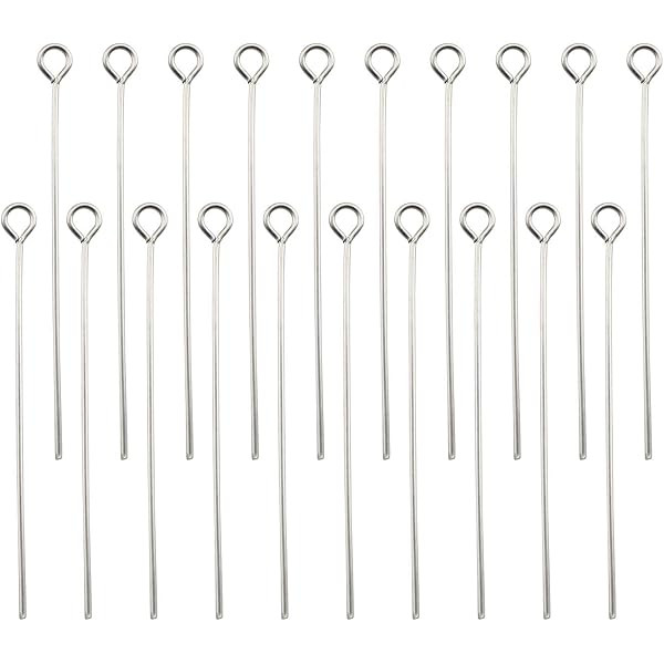 Pandahall 100pcs 22 Gauge 304 Stainless Steel Open Eyepins 2 Inch (50mm) for DIY Jewelry Making | Amazon (US)