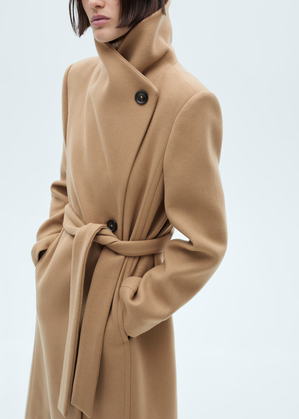 Belted Manteco wool coat | Mango (US/MX/AU)