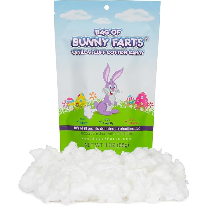 Bag of Bunny Farts Vanilla Cotton Candy Funny Easter Basket Stuffer for All Ages Unique Birthday ... | Amazon (US)