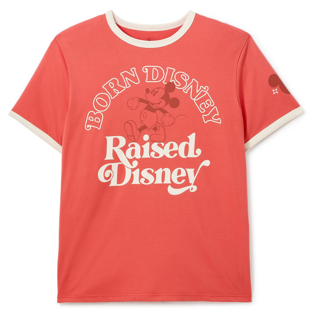 Mickey Mouse ''Born Disney Raised Disney'' Ringer T-Shirt for Adults | Disney Store