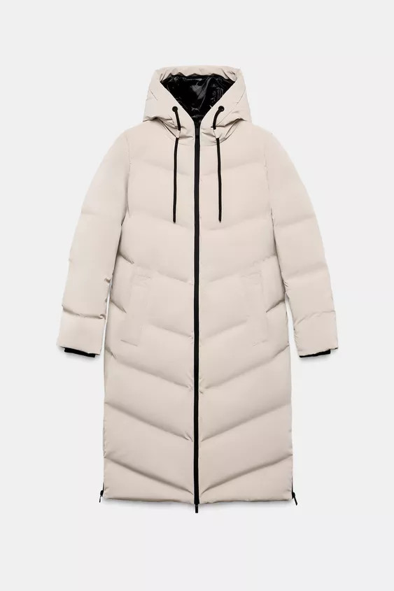 LONG RUBBERISED HOODED WINDPROOF ANORAK | Zara US