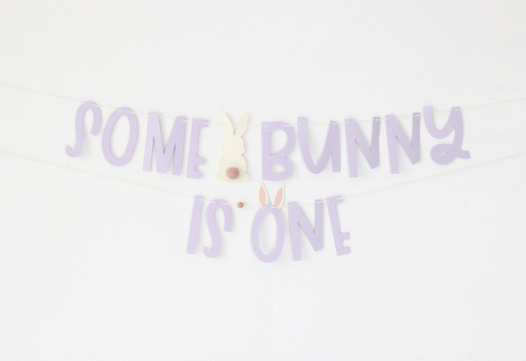 Some Bunny is One | Spring First Birthday | Bunny Birthday Banner | Easter First Birthday | Some ... | Etsy (US)