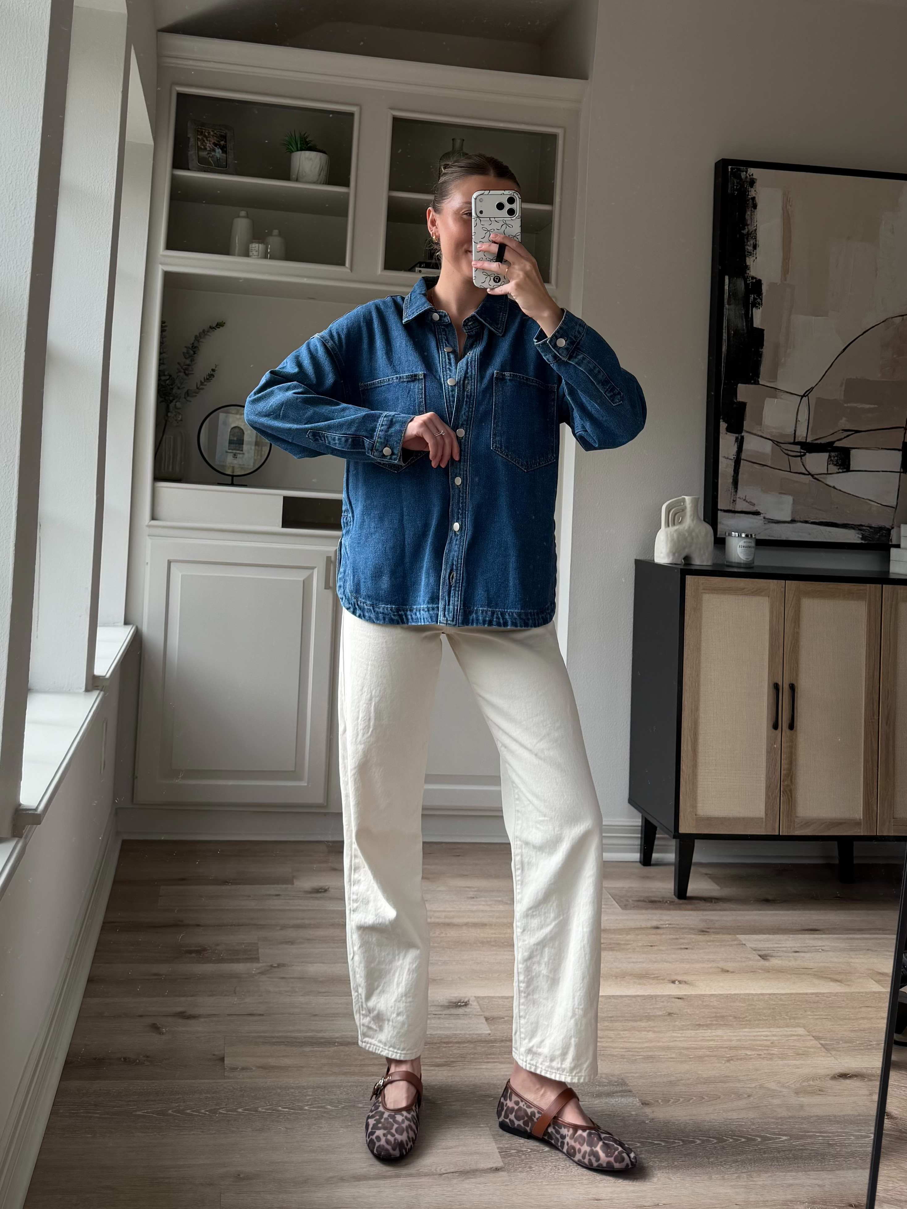 Updating my closet with some staples, and loving this oversized denim shirt! A nicer thicker material - wearing small.  

 #LTKootd #LTKTall #LTKFindsUnder50