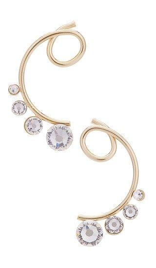 Florentina Pave Earring in Gold | Revolve Clothing (Global)