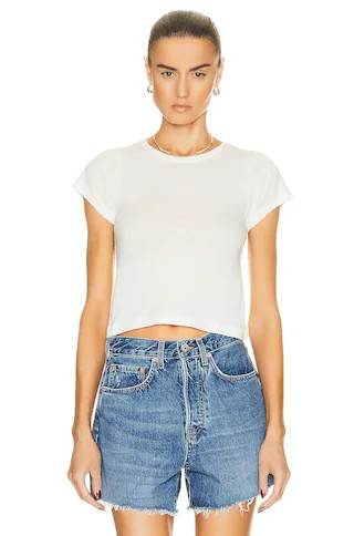 Eterne Short Sleeve Baby Tee in Ivory | FWRD 