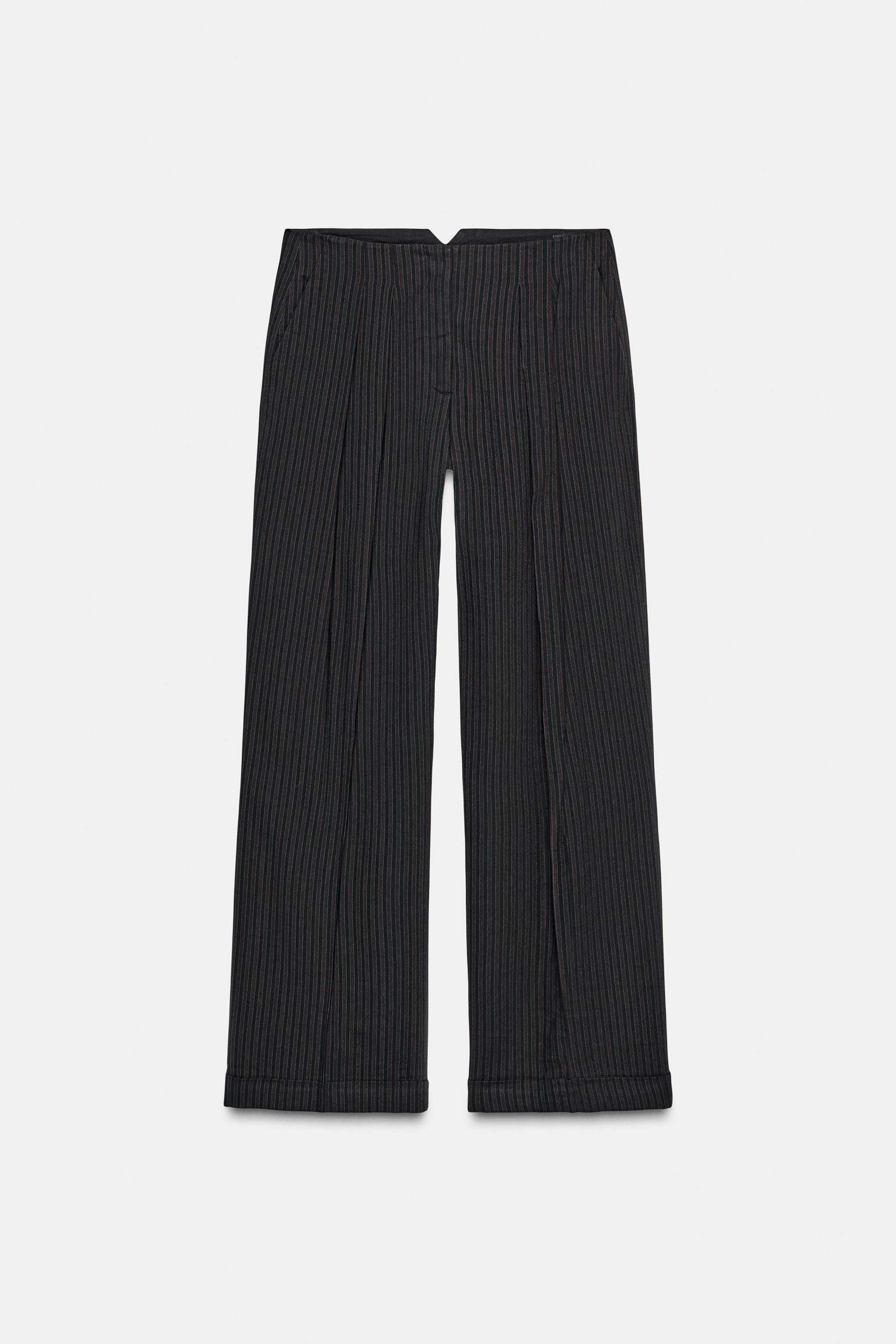 ZW COLLECTION PINSTRIPED PLEATED PANTS | Zara US