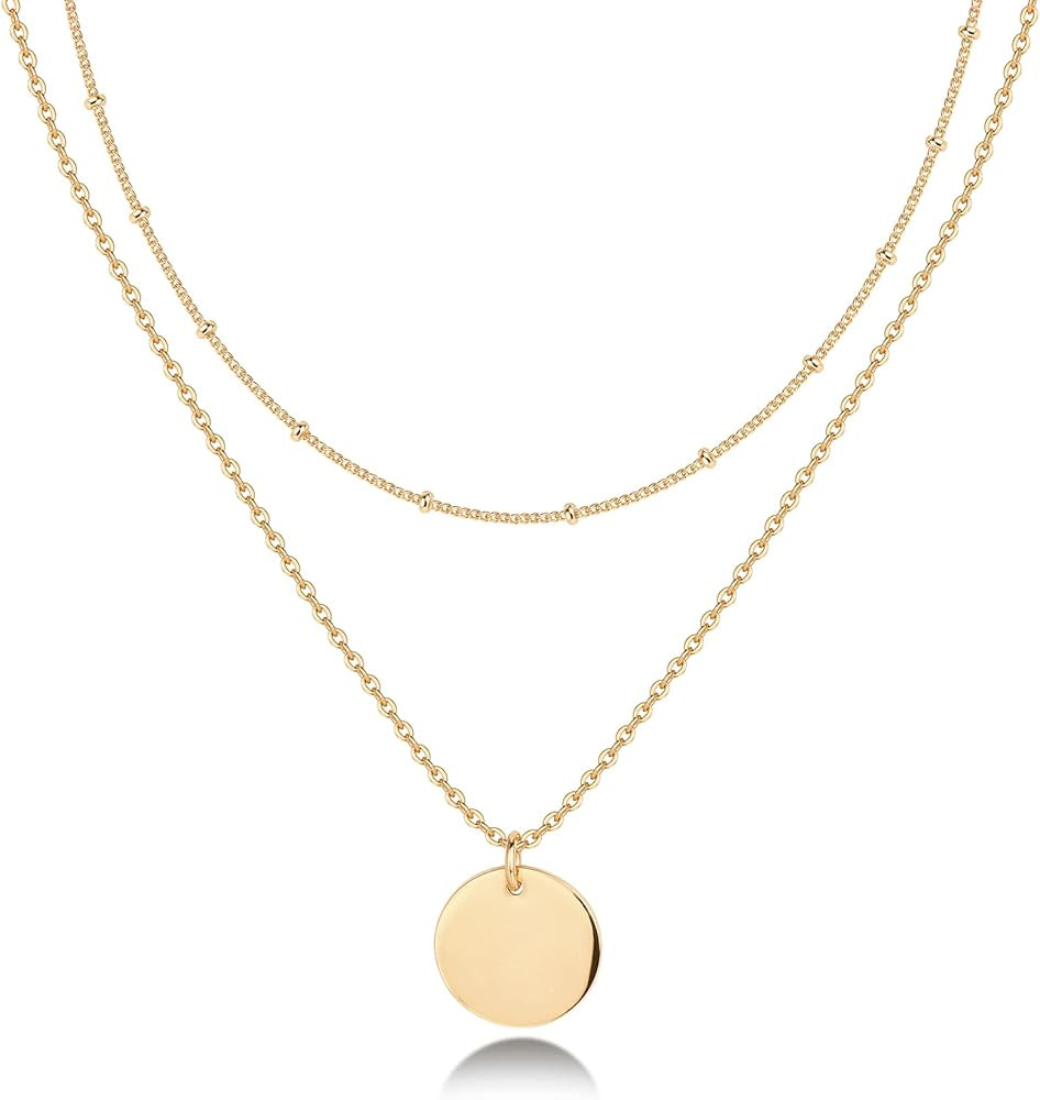 PAVOI 14K Gold Plated Layering Necklaces | Stylish Minimalist Design Pendant Necklaces | Butterfl... | Amazon (US)