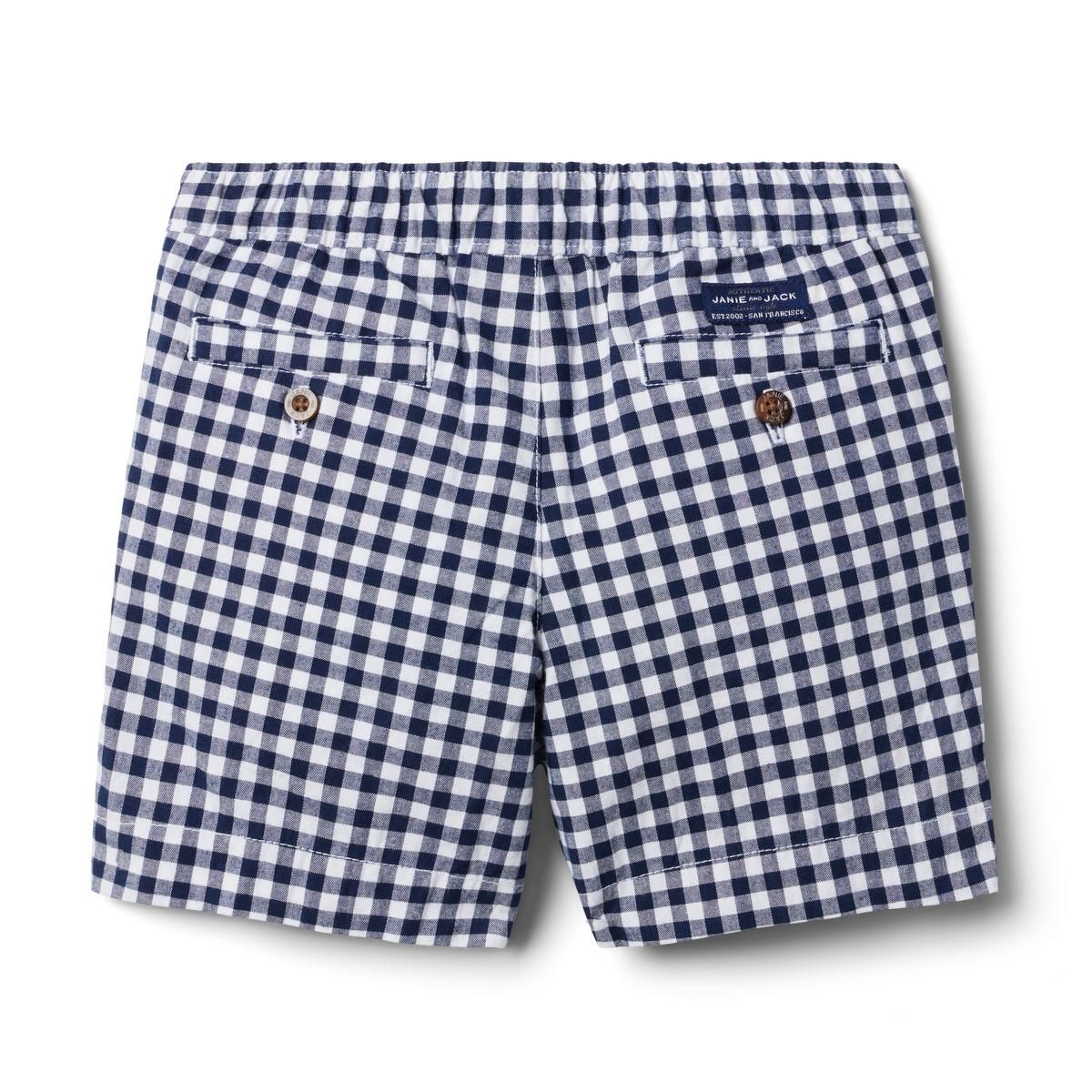 Gingham Poplin Pull-On Short | Janie and Jack