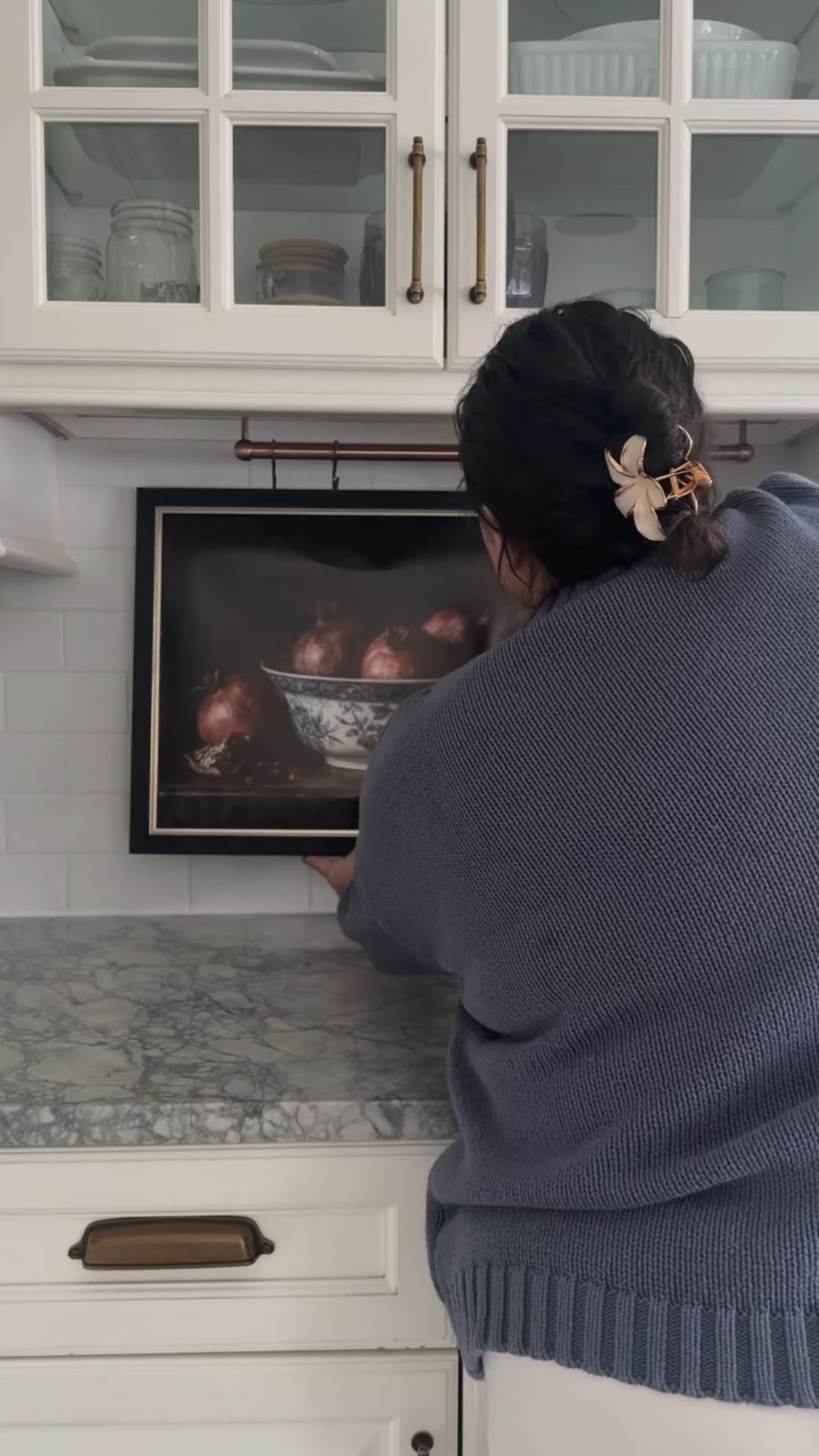 Comment PRINT if you would like the link. (Must be following or else you will not receive link) 

I am in love with this print!! I bought it on Etsy then printed it at Walgreens. It’s so affordable. This size is 11x20 and they even have a 50% coupon! 

Frame was home goods for $9! I just took the glass part out.