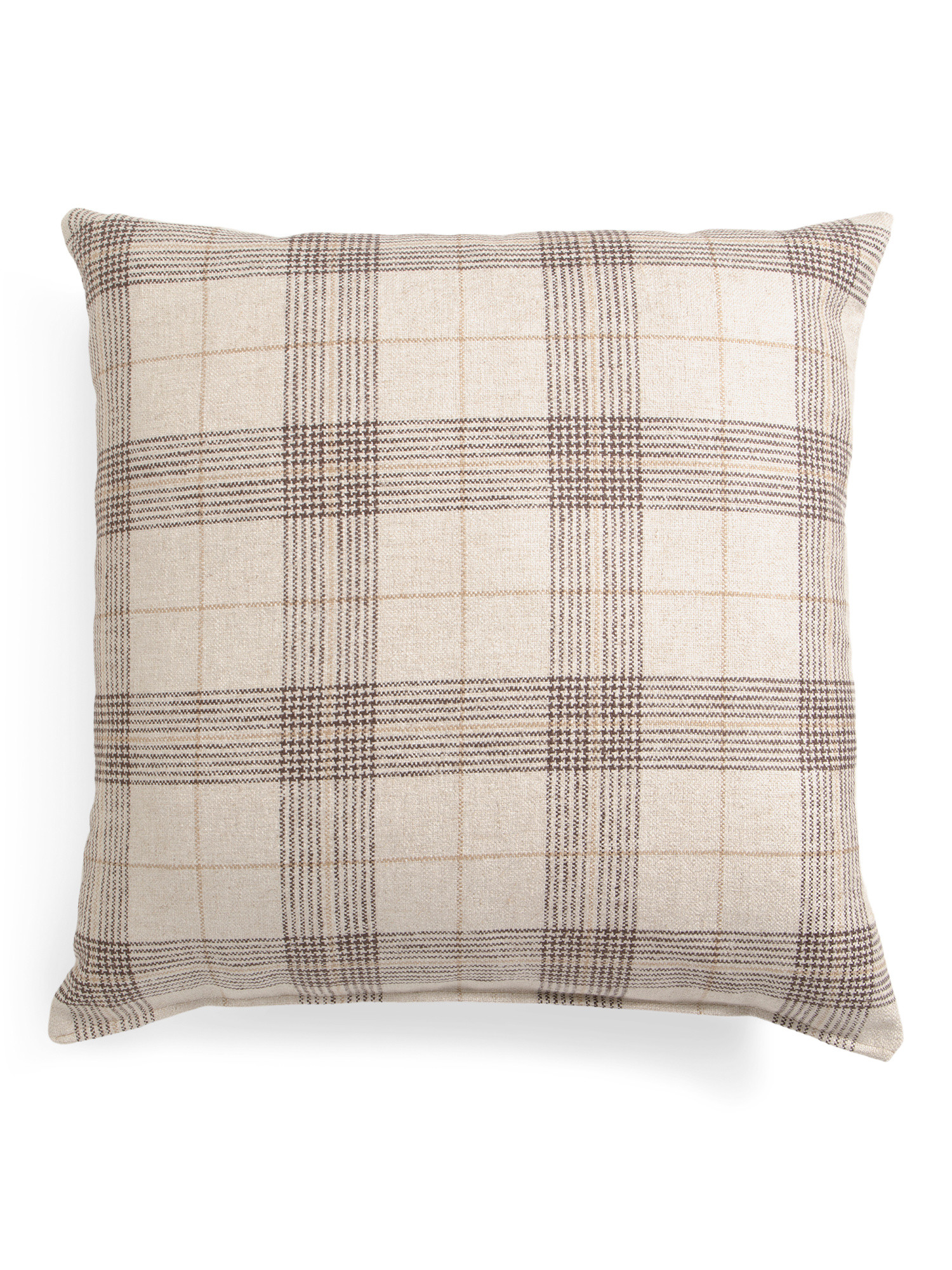 24x24 Oversized Luxury Plaid Checker Pillow | TJ Maxx