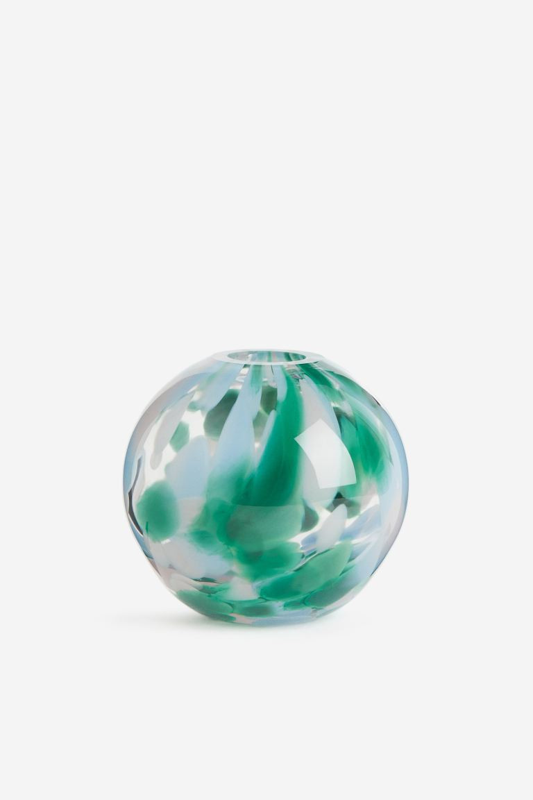 Patterned Mini Vase - Clear glass/patterned - Home All | H&M CA | H&M (US + CA)
