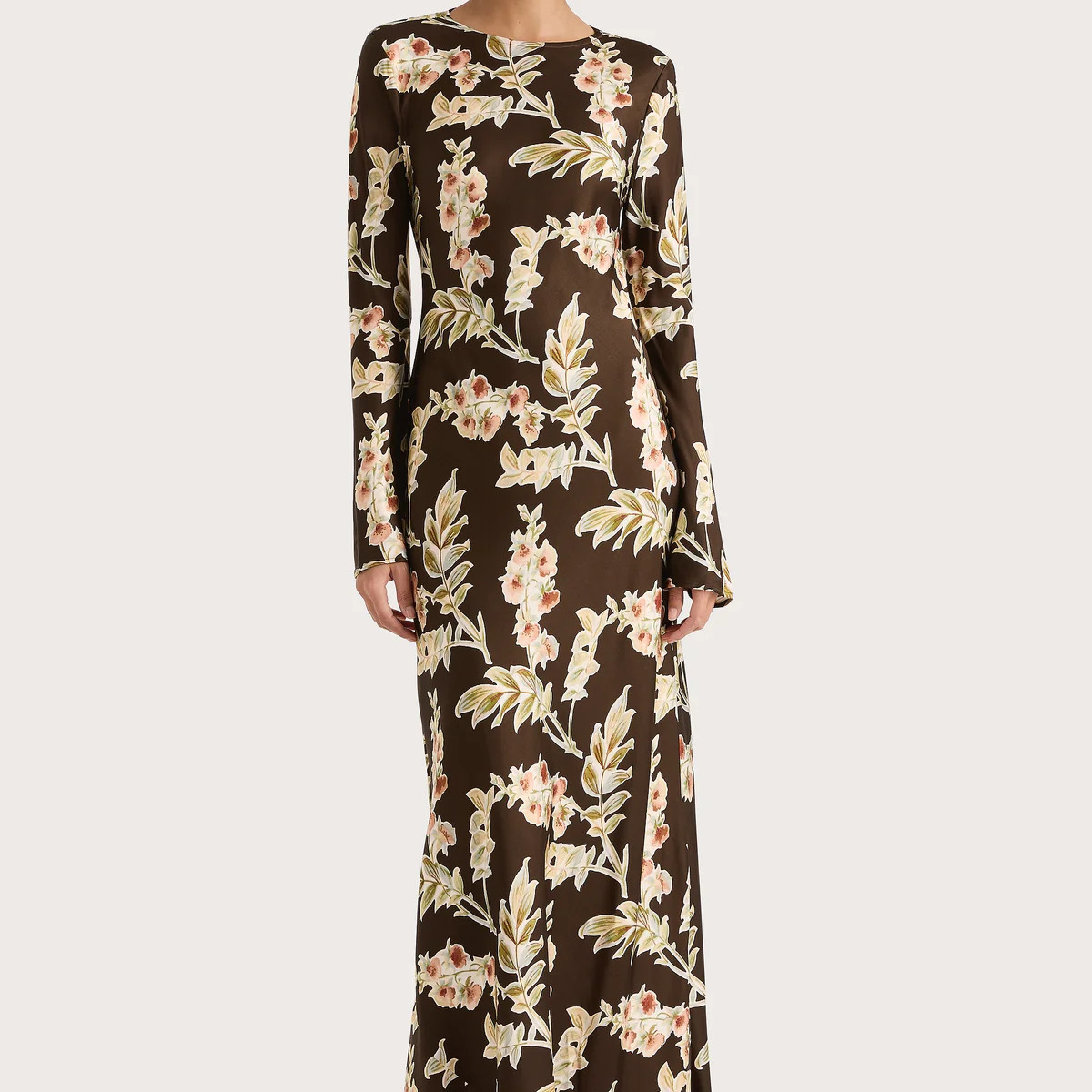 Faroe Maxi Dress Jardin Floral Chocolate | Faithfull (AU)