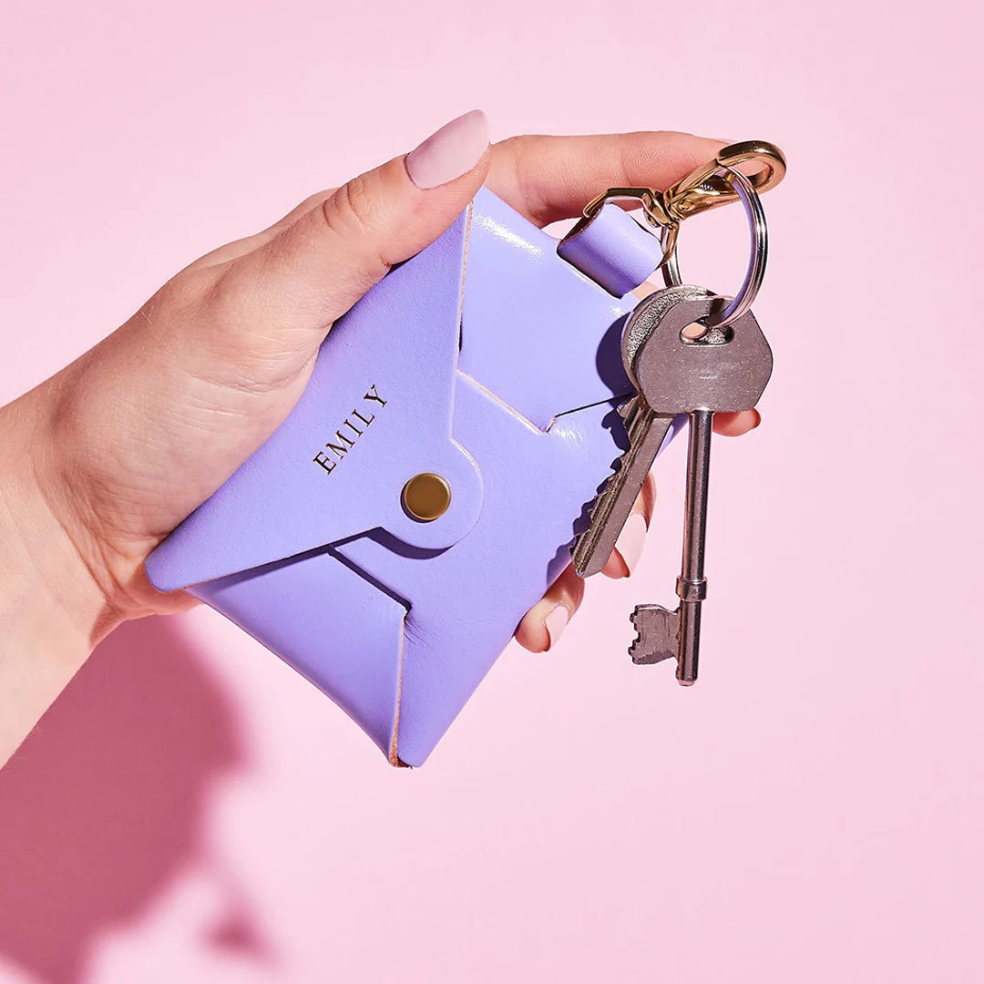 Personalized Leather Coin Purse with Key Strap *US TARIFFS COVERED* | Etsy (US)