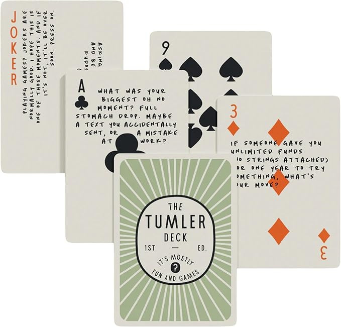 The Tumler Deck - First Edition | Premium Playing Cards with Crushed Stock & Thought-Provoking Qu... | Amazon (US)