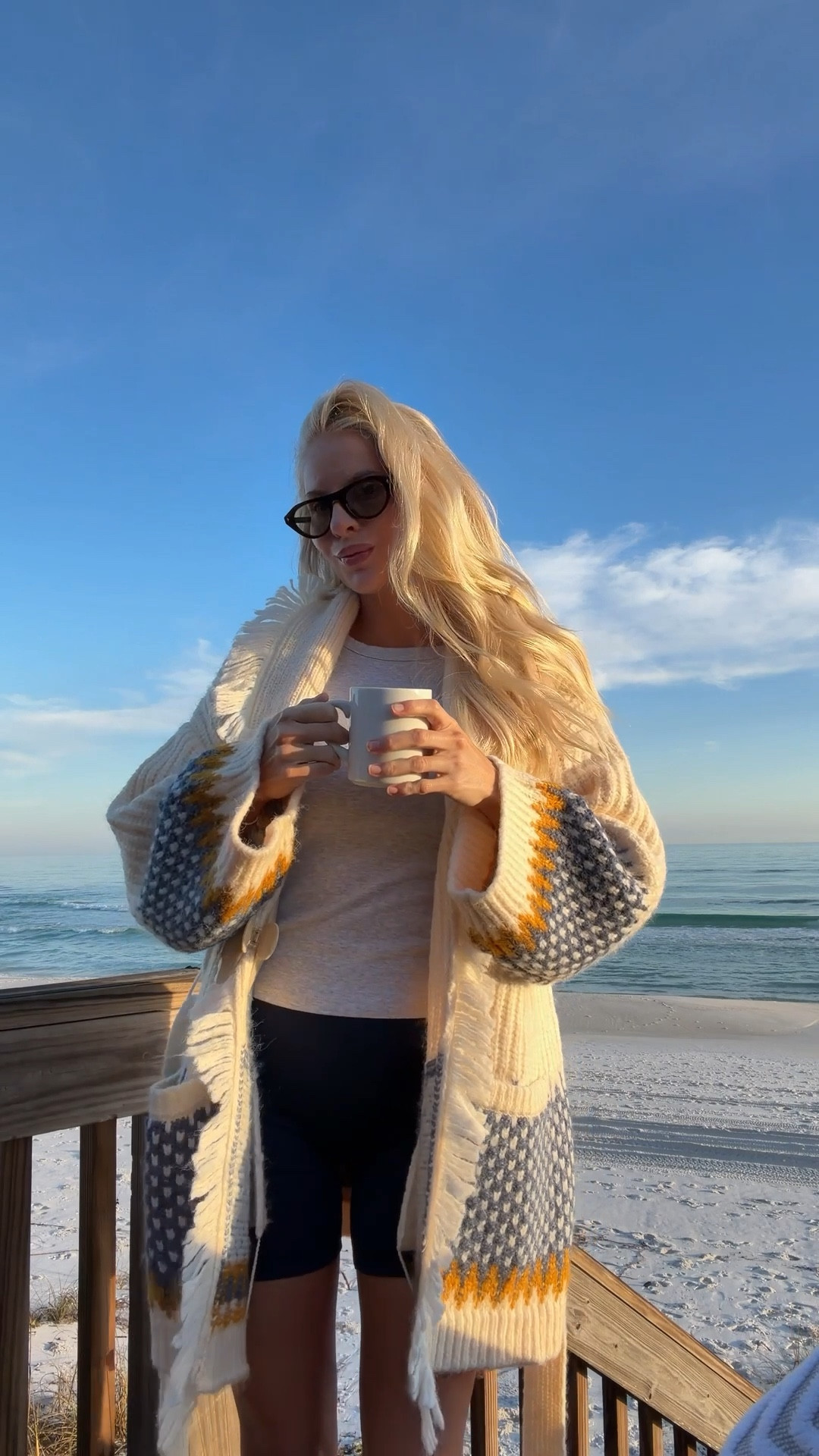 Small in sweater and shorts. Tank old from AF- linking similar 