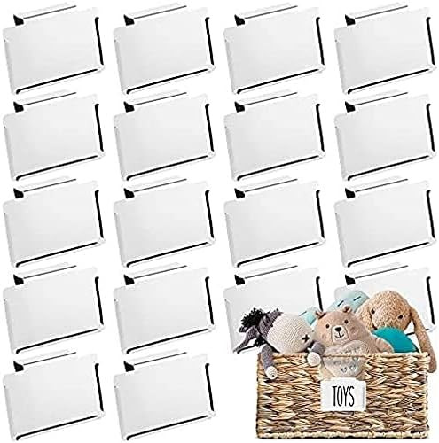 Talented Kitchen 18 White Clip Label Holders Mega Set Home Organization System for Baskets and Bi... | Amazon (US)