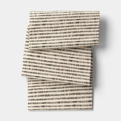 72"x14" Table Runner Khaki/Black Striped - Threshold™ | Target
