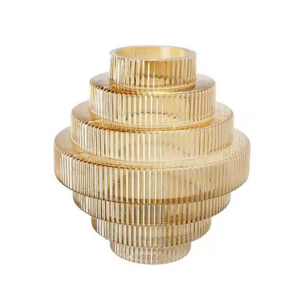 A&B Home Ribbed Geometric Glass Vase | Bed Bath & Beyond