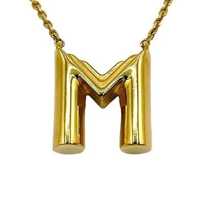 Louis Vuitton M61068 LV&ME Initial M Gold Necklace USED  | eBay | eBay US