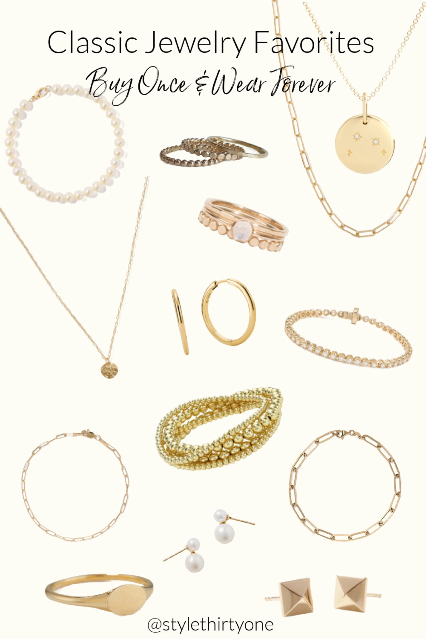 Easy-to-wear foundational jewelry pieces you can wear for years and years.

#LTKFindsUnder100 #LTKOver40