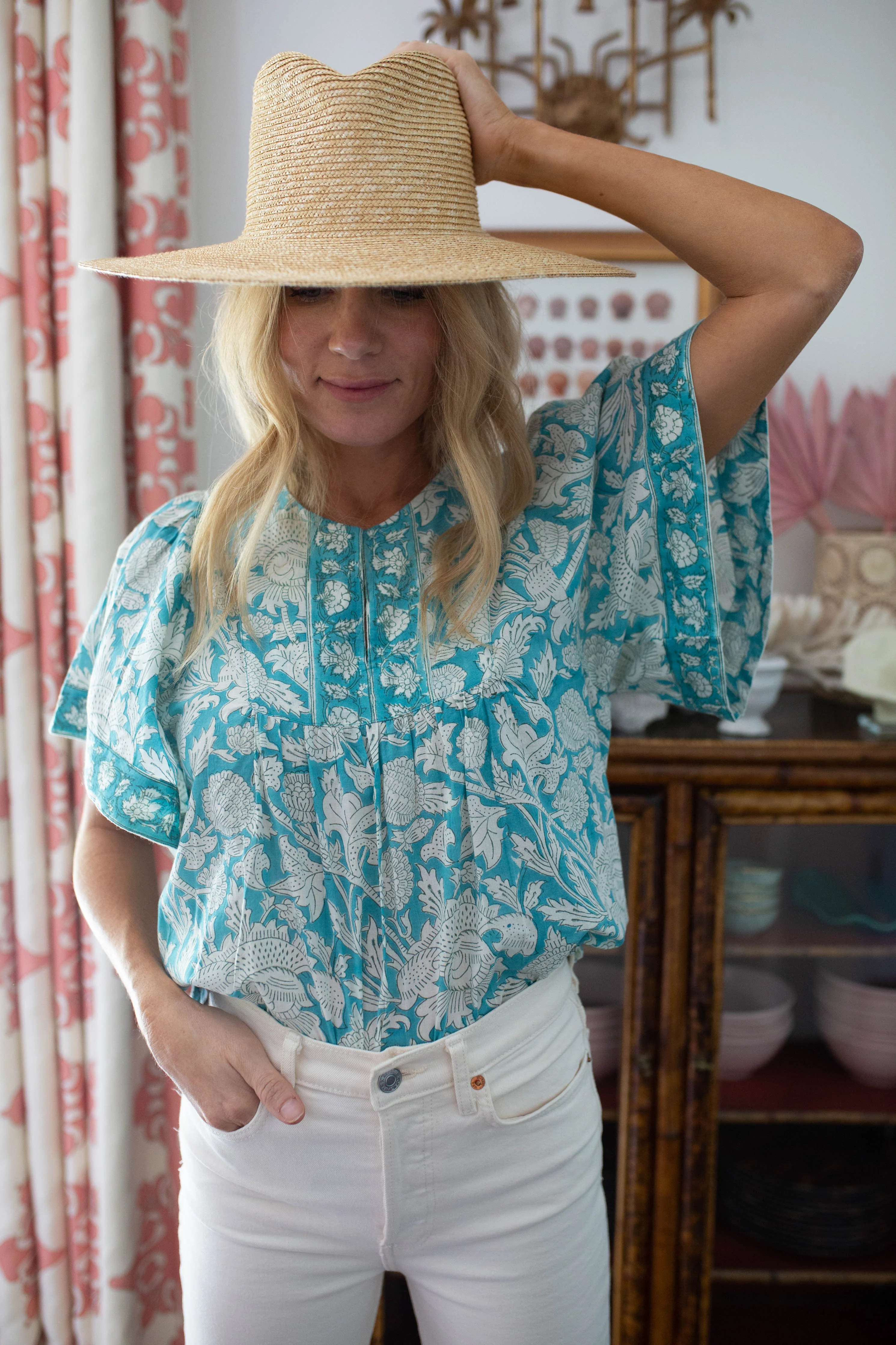 Hibiscus Top - Turquoise | Marea