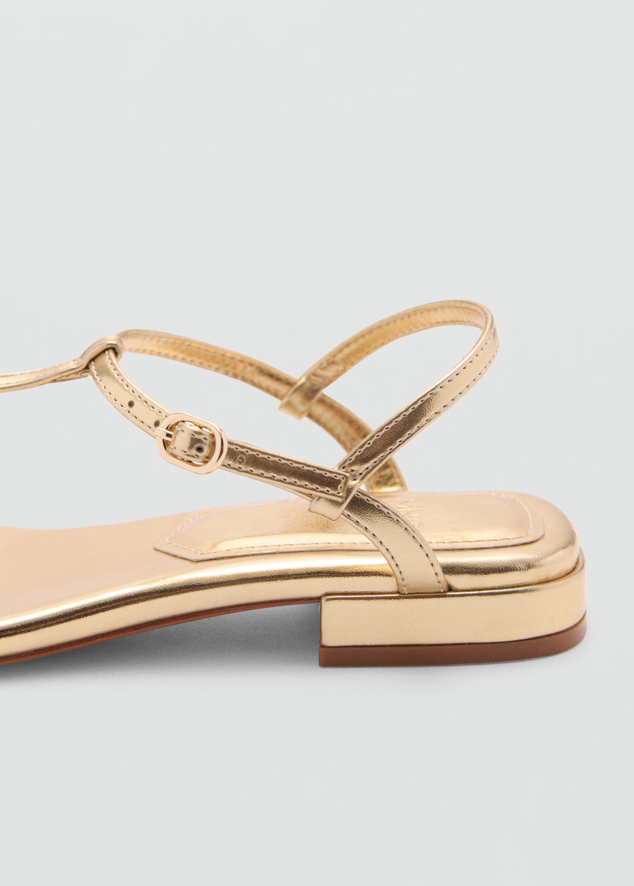 Metallic strap sandals | MANGO (US)